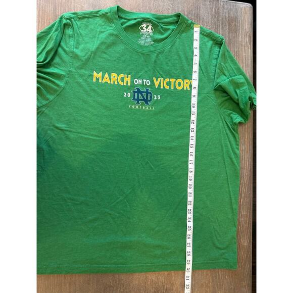 NOTRE DAME UNIVERSITY Football March on to Victory 2023 Tee T-shirt 3XL - Picture 6 of 7